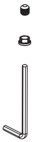 Delta Zura RP84236BL Single Handle Wall Mount Handle Button, Set Screw, and Allen Wrench