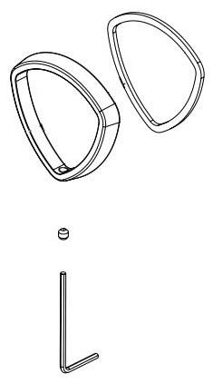 Delta Zura RP84241BL Single Handle Wall Mount Handle Flange, Gasket, Set Screw and Wrench