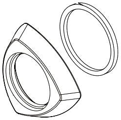 Delta Zura RP84250BL Handle Flange and Gasket - Two Handle Wall Mount Bathroom