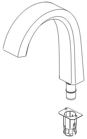 Delta Pivotal RP92601AR Spout Assembly - Bar/Prep