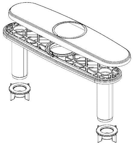 Delta RP93863BL Escutcheon, Nuts and Baseplate Repair Part