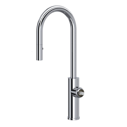 ROHL EC65D1 Eclissi Pull-Down Bar/Food Prep Kitchen Faucet with C-Spout - Less Handle