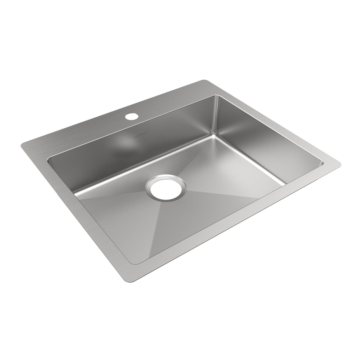 Elkay Crosstown 18 Gauge Stainless Steel 25" x 22" x 6" 1-Hole Single Bowl Dual Mount ADA Sink