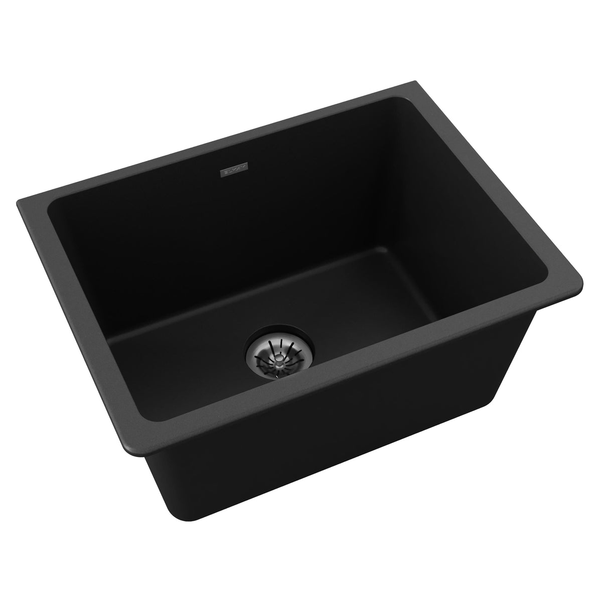 Elkay Quartz Classic 25" x 18-1/2" x 11-13/16" Undermount Laundry Sink with Perfect Drain® Black