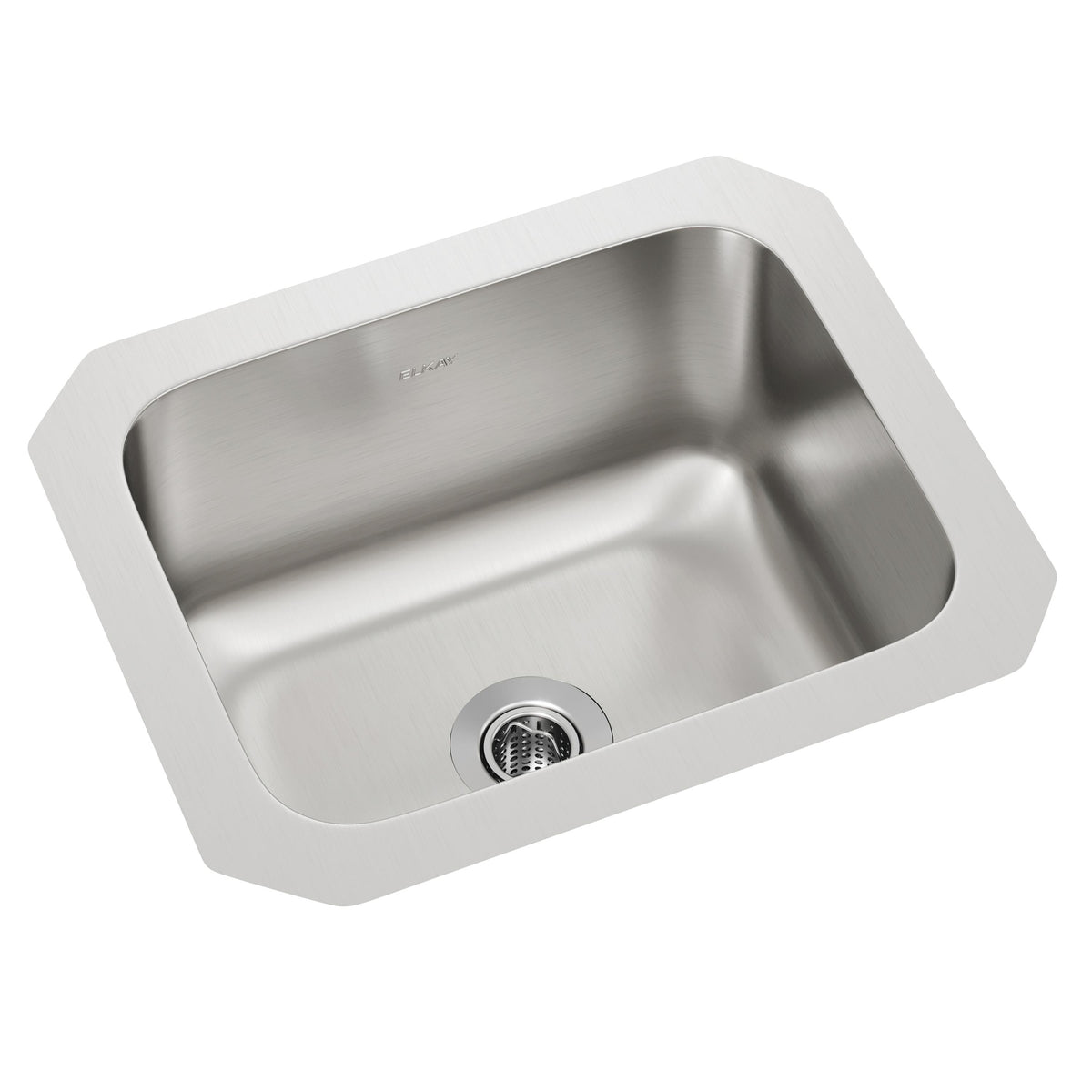 Elkay Lustertone Classic Stainless Steel 14-1/2" x 11-3/4" x 7" Single Bowl Undermount Bar Sink Kit