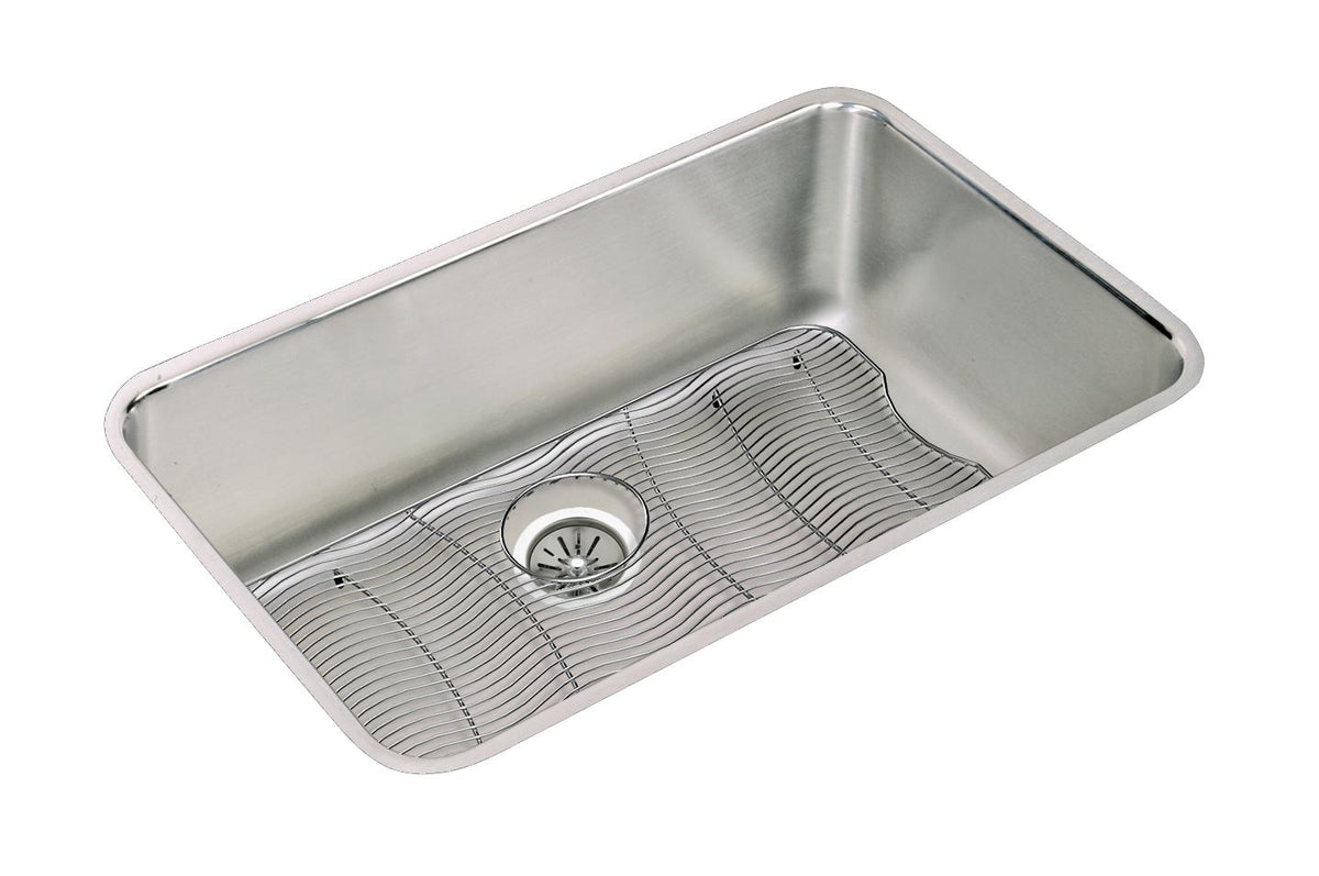 Elkay Lustertone Classic Stainless Steel 30-1/2" x 18-1/2" x 10" Single Bowl Undermount Sink Kit