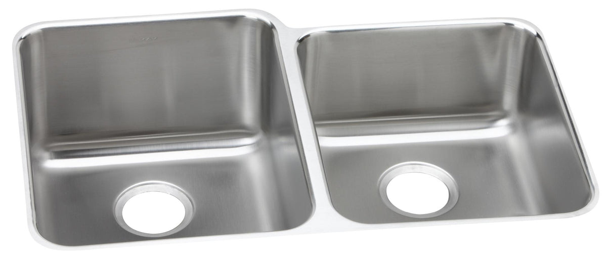 Elkay Lustertone Classic Stainless Steel 31-1/4" x 20-1/2" x 4-3/8" Offset Double Bowl Undermount ADA Sink