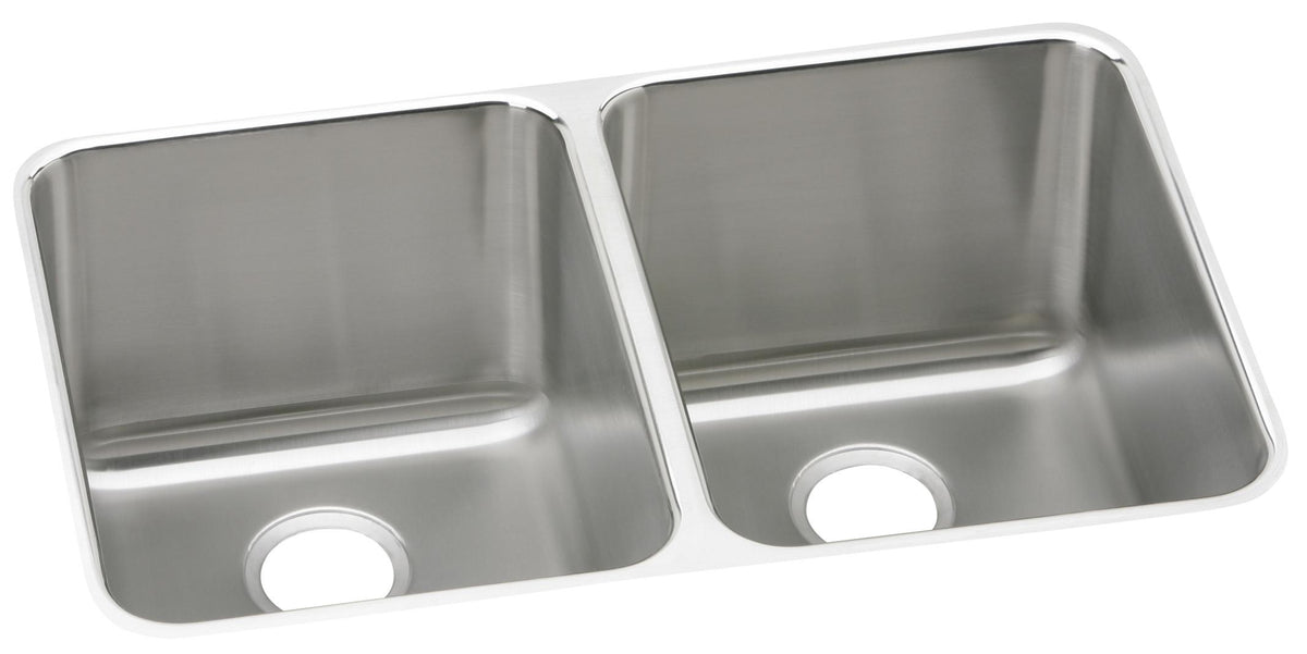Elkay Lustertone Classic Stainless Steel 31-1/4" x 20" x 7-7/8" Equal Double Bowl Undermount Sink
