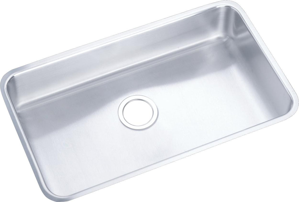 Elkay Lustertone Classic Stainless Steel 30-1/2" x 18-1/2" x 4-3/8" Single Bowl Undermount ADA Sink