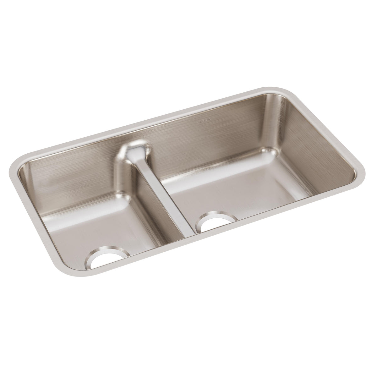 Elkay Lustertone Classic Stainless Steel 32-1/16" x 18-1/2" x 9" 40/60 Double Bowl Undermount Sink with Aqua Divide