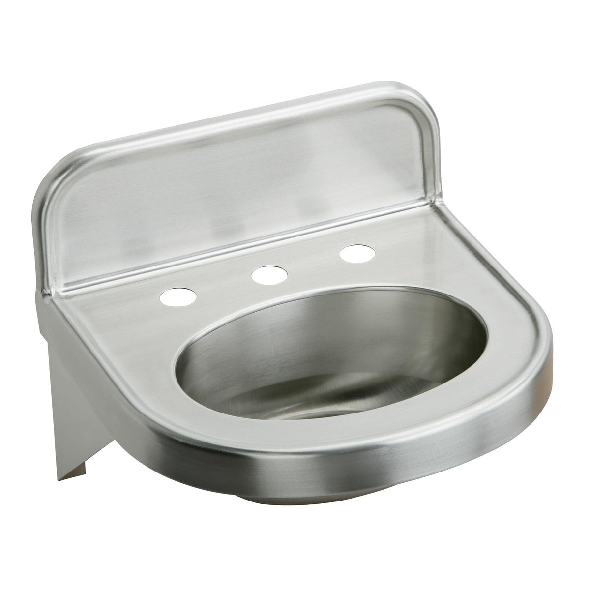 Elkay Stainless Steel 18" x 17-1/16" x 5-9/16" Wall Hung 3-Hole Lavatory Sink