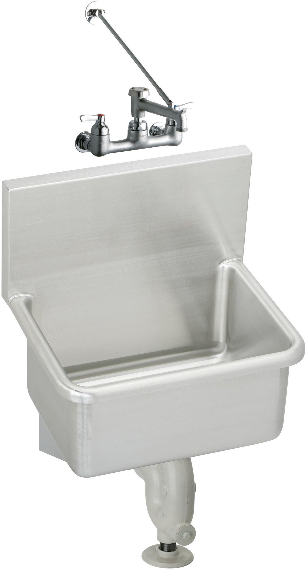Elkay Stainless Steel 23" x 18-1/2" x 12 Wall Hung Service Sink Kit w/Bucket Hook and P-trap