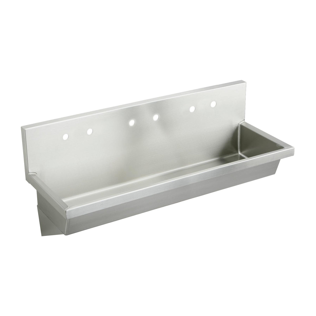 Elkay Stainless Steel 60" x 20" x 8" 6-Hole Wall Hung Multiple Station Hand Wash Sink