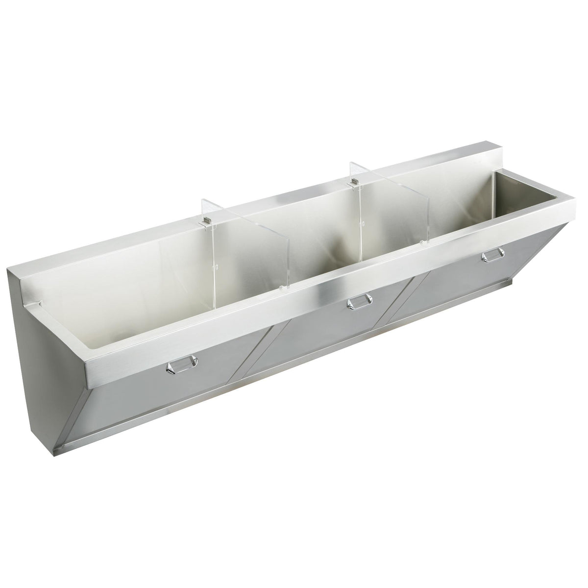 Elkay Stainless Steel 90" x 23" x 26" Wall Hung Triple Station Surgeon Scrub Sink