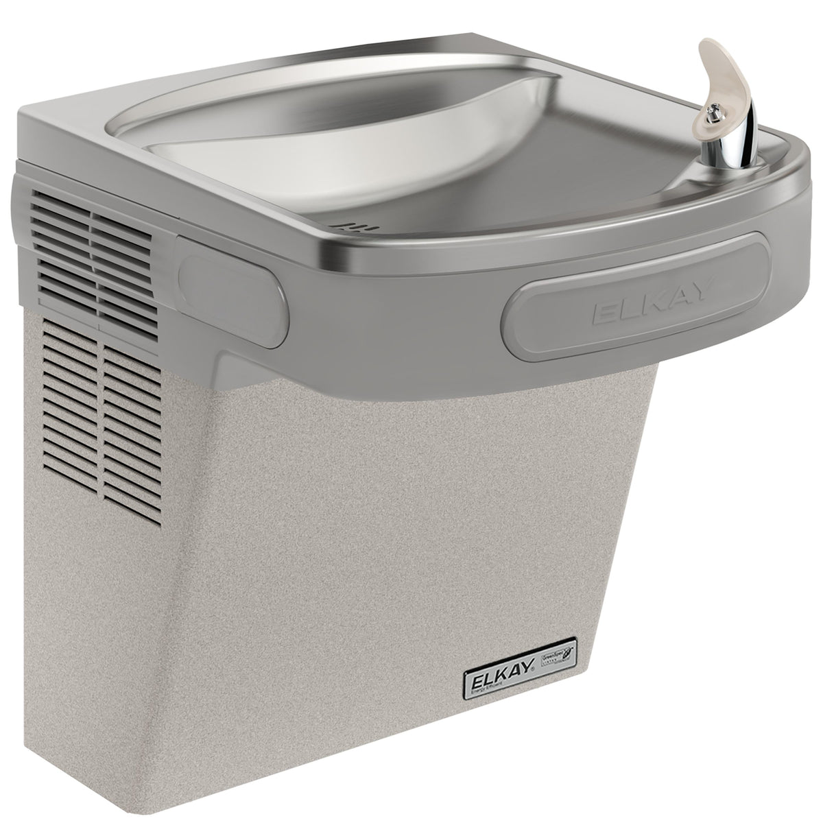 Elkay Wall Mount High Efficiency ADA Cooler Non-filtered Refrigerated Light Gray Granite
