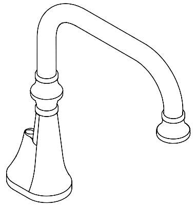 Moen 201209 4H Rt Spout Kit Bl