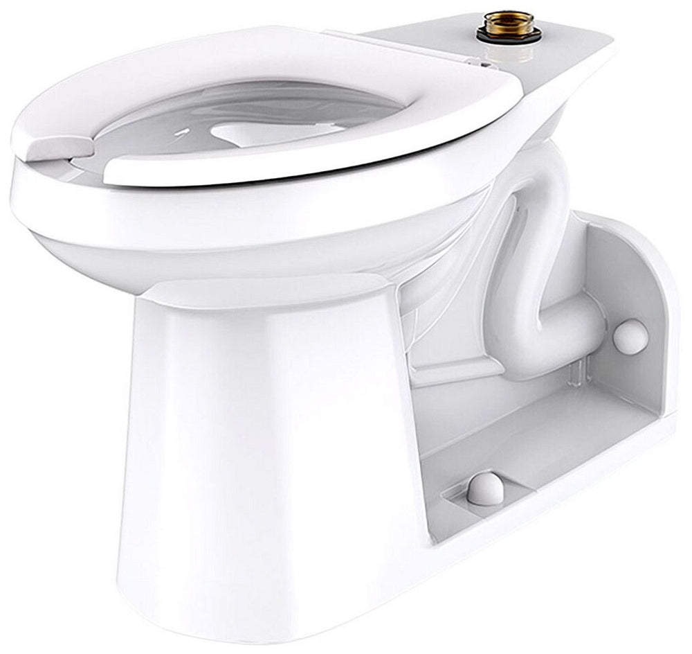 Gerber G0025878 North Point 1.1/1.28/1.6gpf ADA Elongated Floor Mount Back Outlet Top Spud Bowl 4 -1/4" Vertical Rough-In White