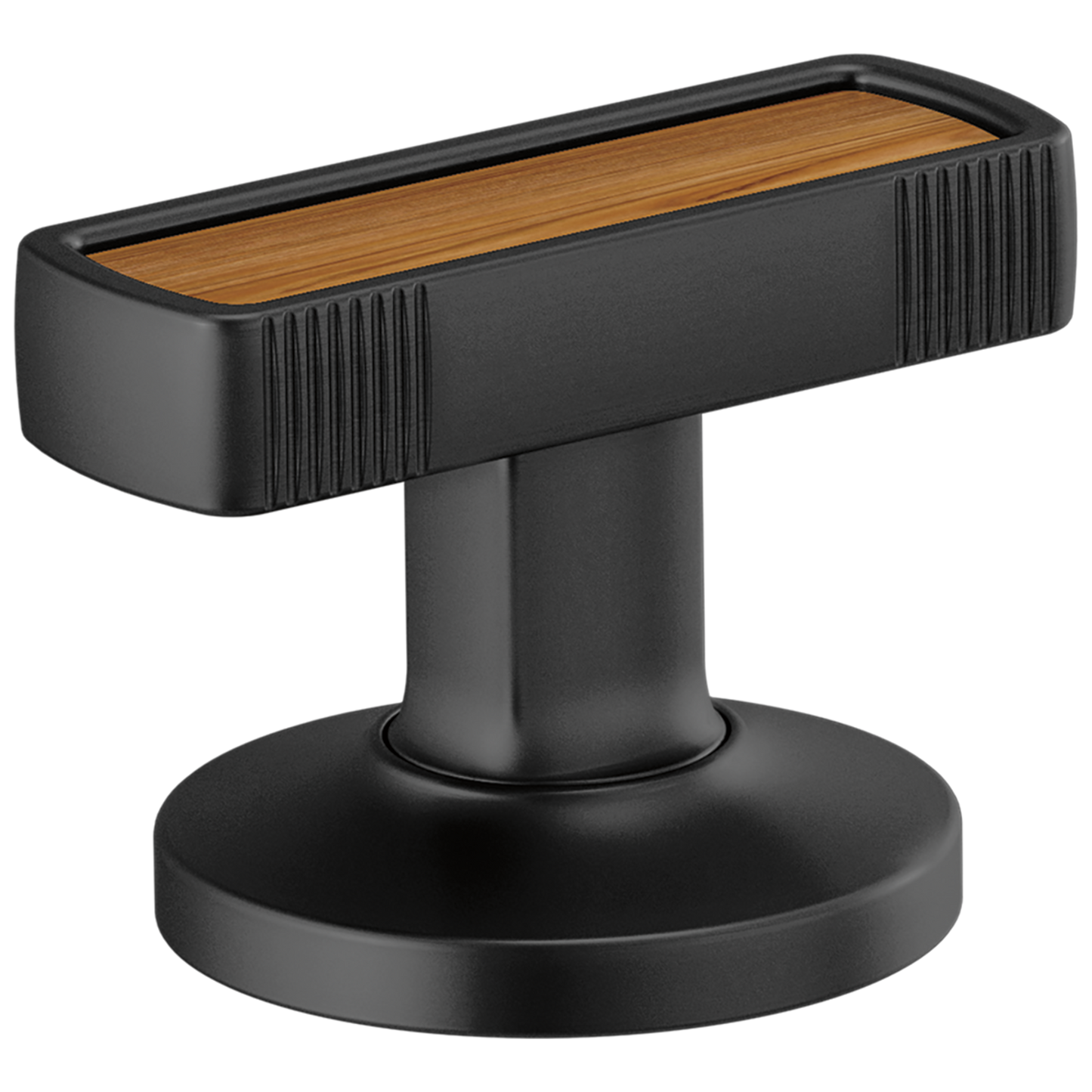 Brizo Kintsu HI5306 Widespread Lavatory Knob with Wood Inlay Handle Kit - Matte Black
