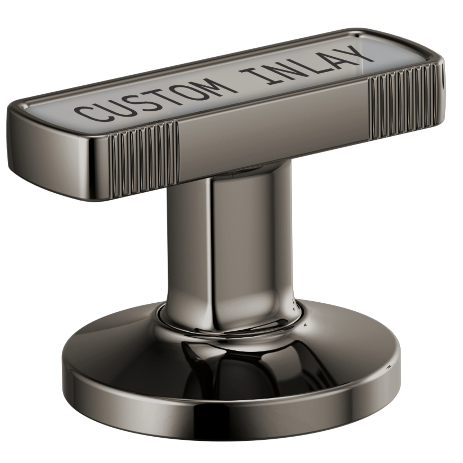 Brizo Kintsu HI5306 Widespread Lavatory Knob with Custom Inlay Handle Kit - Brilliance Black Onyx