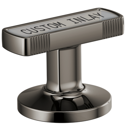 Brizo Kintsu HI5306 Widespread Lavatory Knob with Custom Inlay Handle Kit - Brilliance Black Onyx