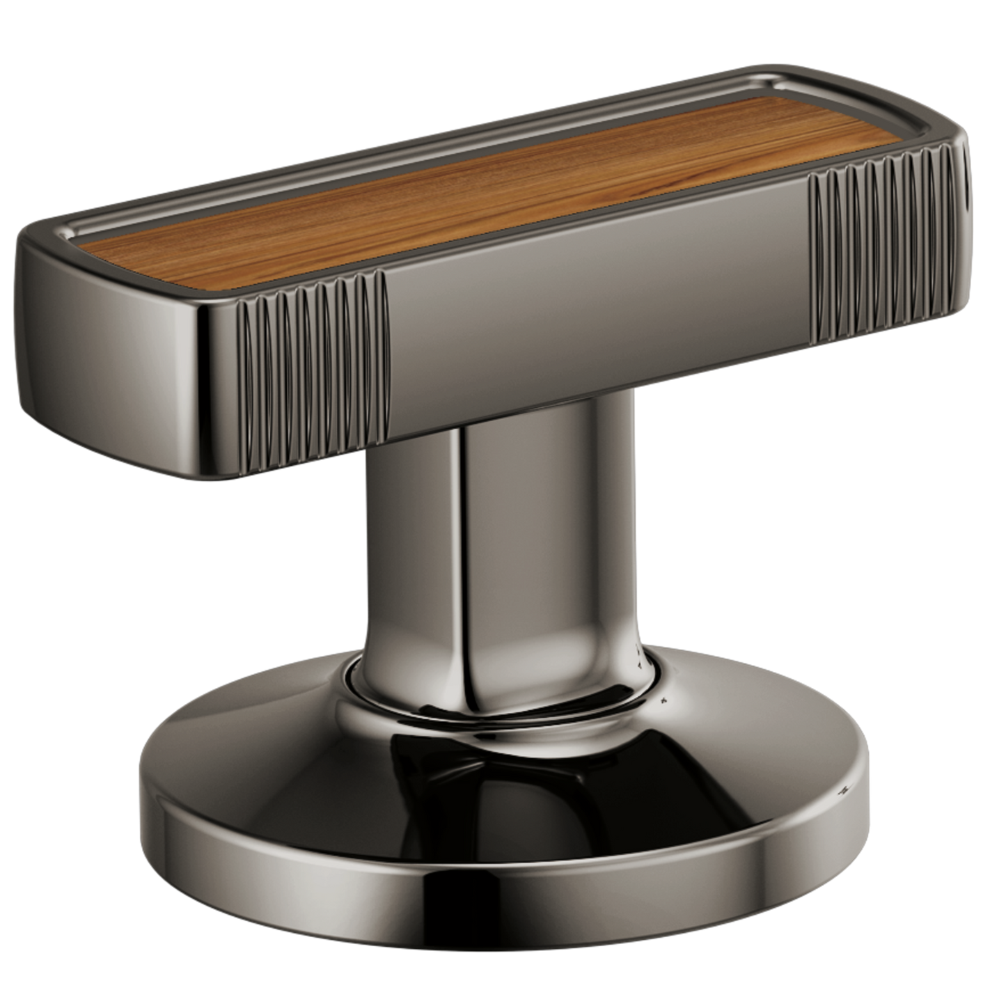 Brizo Kintsu HI5306 Widespread Lavatory Knob with Wood Inlay Handle Kit - Brilliance Black Onyx