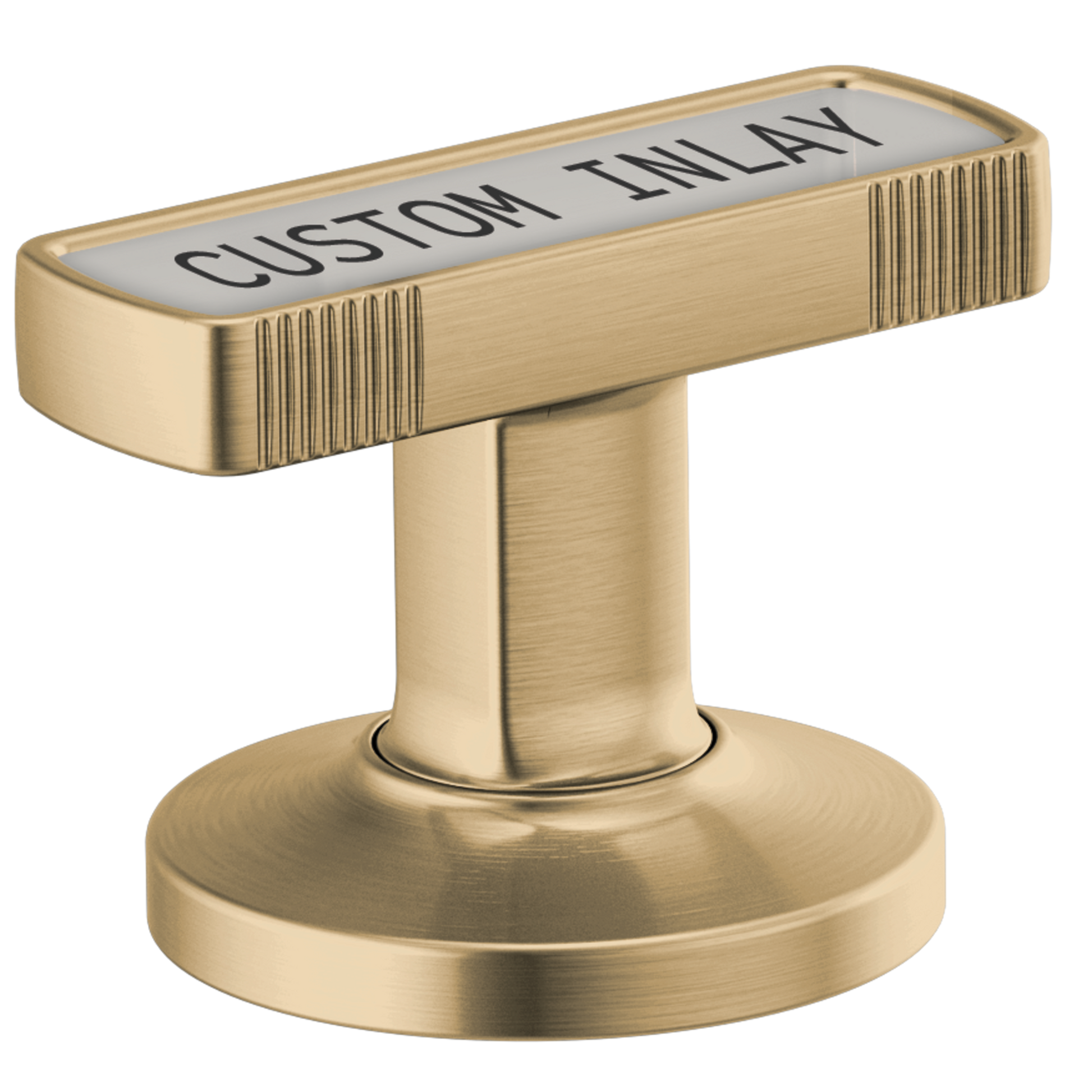 Brizo Kintsu HI5306 Widespread Lavatory Knob with Custom Inlay Handle Kit - Luxe Gold