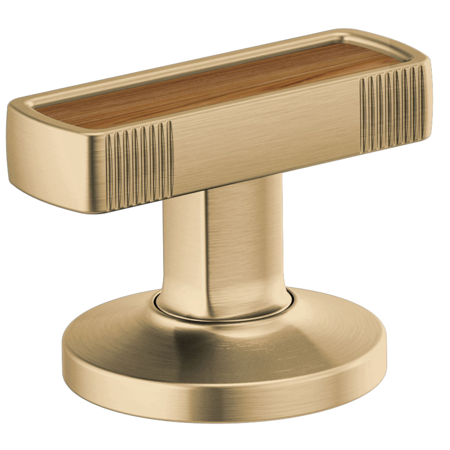 Brizo Kintsu HI5306 Widespread Lavatory Knob with Wood Inlay Handle Kit - Luxe Gold