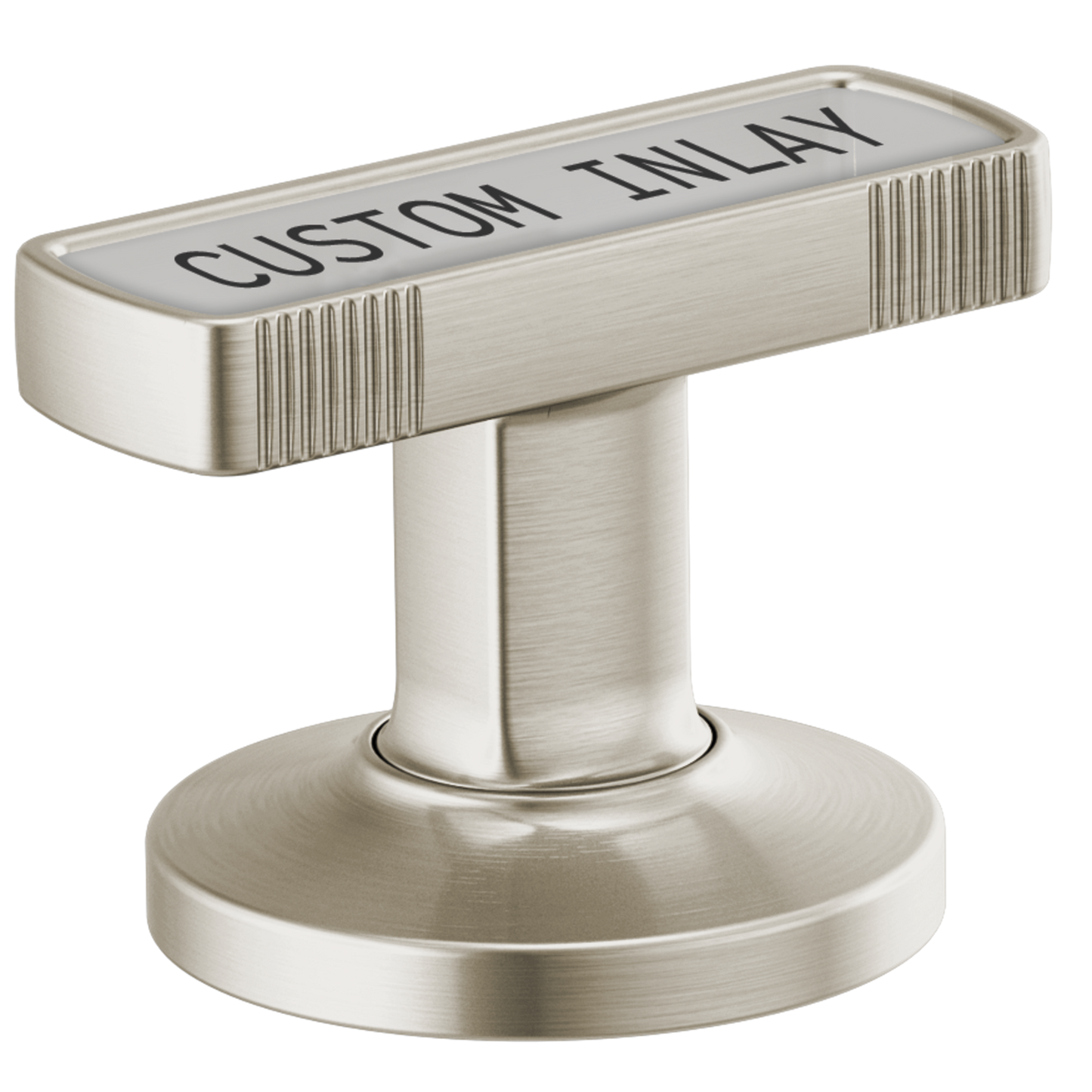 Brizo Kintsu HI5306 Widespread Lavatory Knob with Custom Inlay Handle Kit - Luxe Nickel