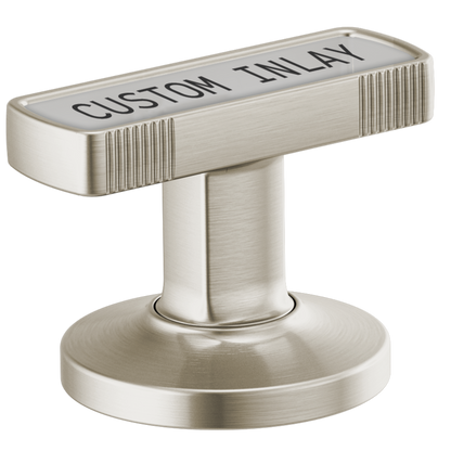 Brizo Kintsu HI5306 Widespread Lavatory Knob with Custom Inlay Handle Kit - Luxe Nickel
