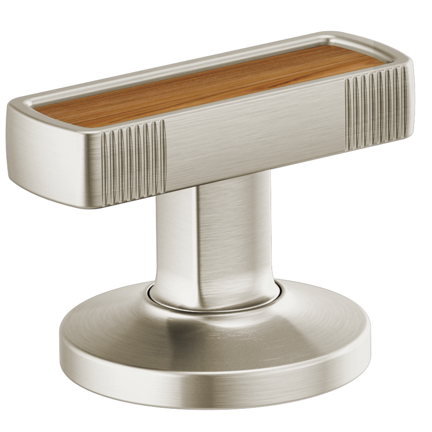 Brizo Kintsu HI5306 Widespread Lavatory Knob with Wood Inlay Handle Kit - Luxe Nickel