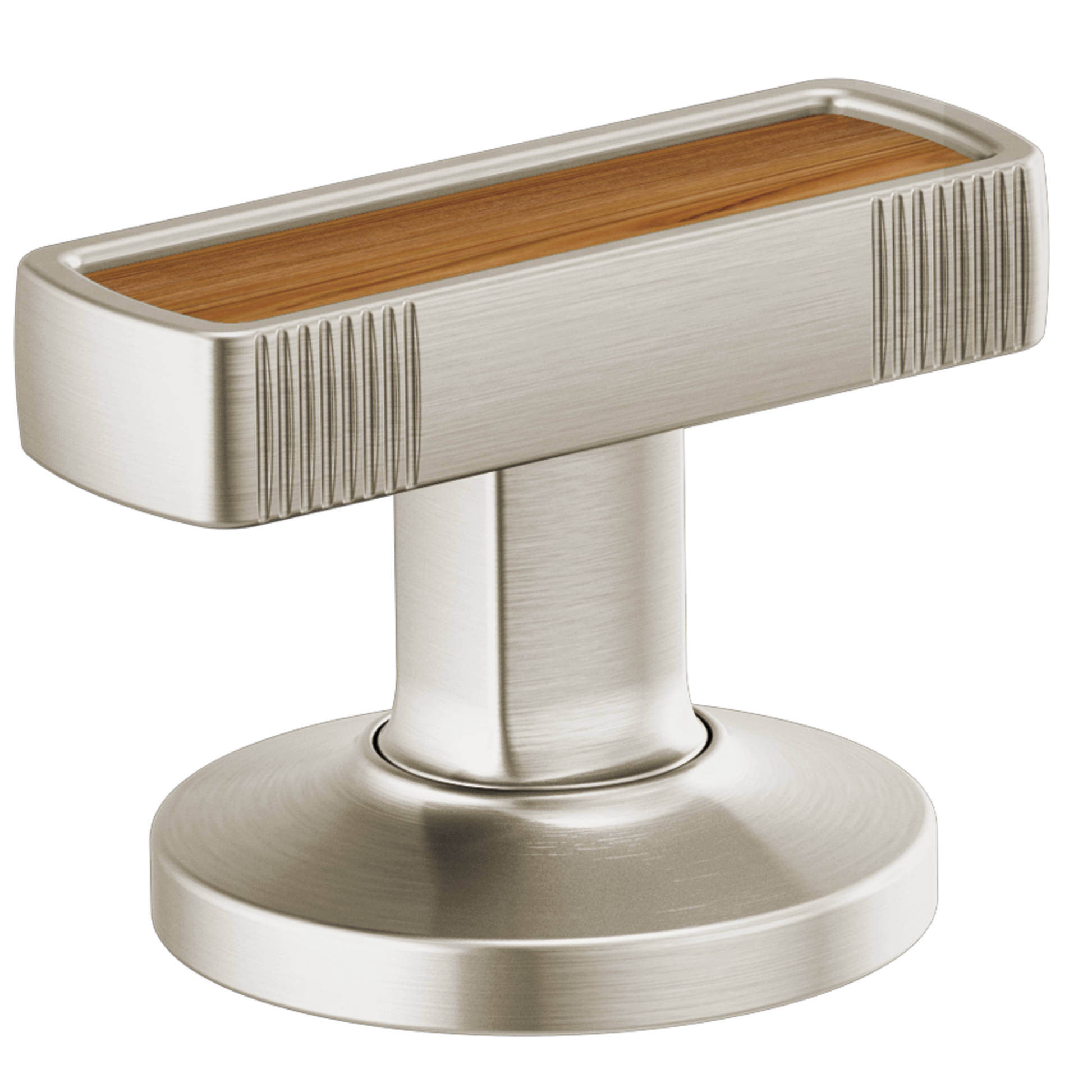 Brizo Kintsu HI5306 Widespread Lavatory Knob with Wood Inlay Handle Kit - Luxe Nickel