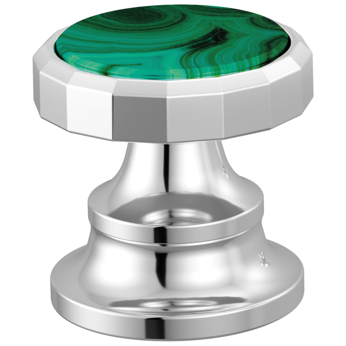 Brizo Beauclere HI5365 Widespread Lavatory Wheel Handle Kit - Polished Chrome / Malachite