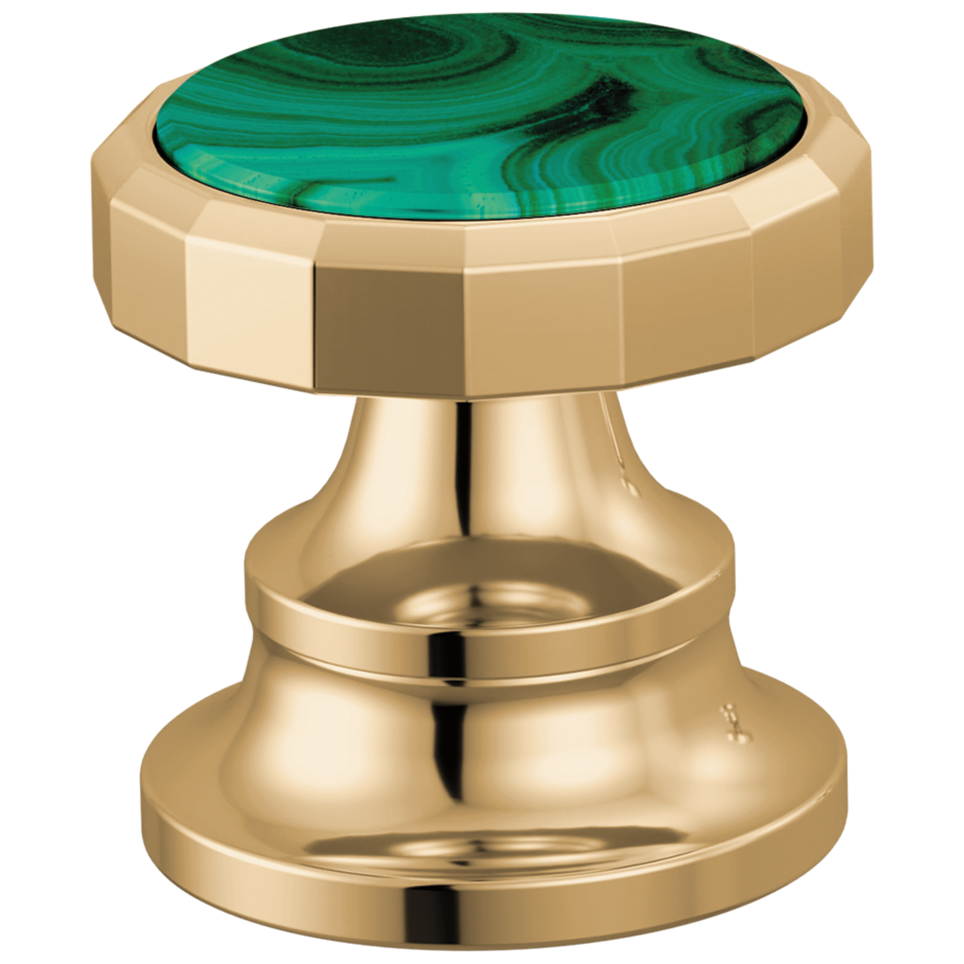 Brizo Beauclere HI5365 Widespread Lavatory Wheel Handle Kit - Polished Gold / Malachite