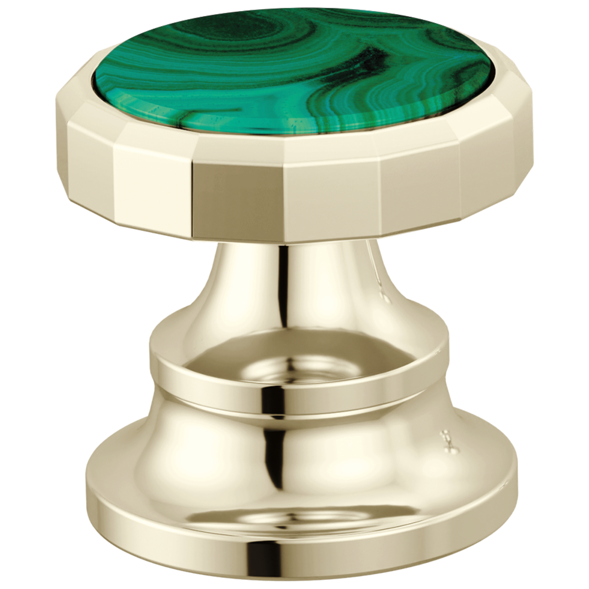 Brizo Beauclere HI5365 Widespread Lavatory Wheel Handle Kit - Polished Nickel / Malachite