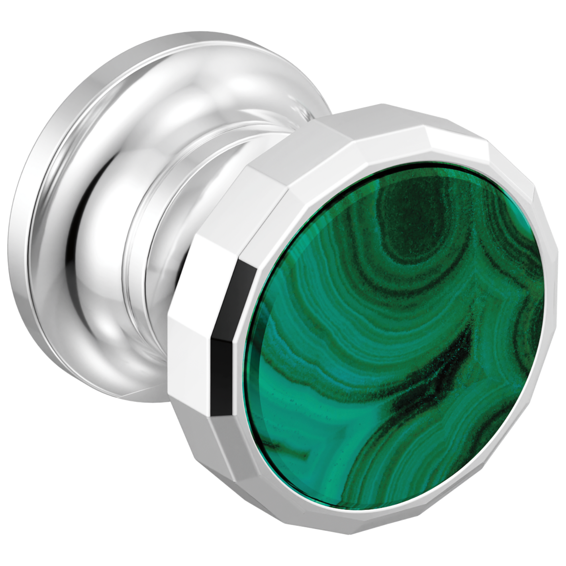 Brizo Beauclere HI5865 Wall Mount Lavatory Wheel Handle Kit - Polished Chrome / Malachite