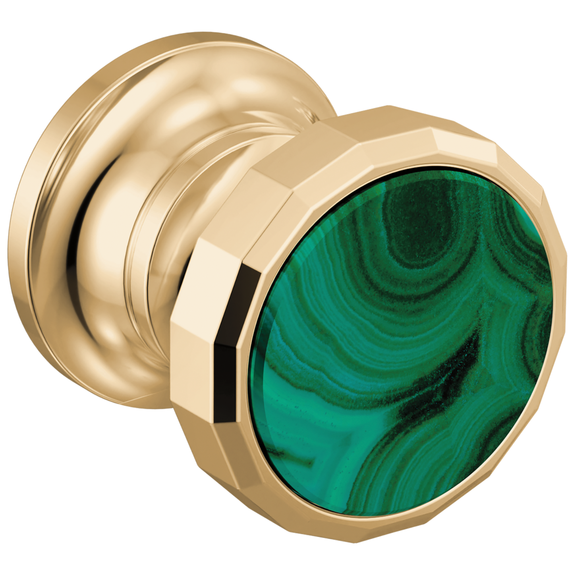 Brizo Beauclere HI5865 Wall Mount Lavatory Wheel Handle Kit - Polished Gold / Malachite