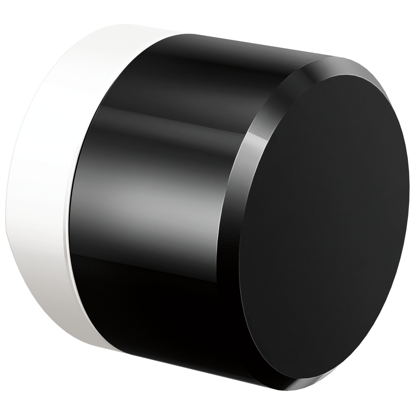 Brizo Odin HKK175 Knob with Black Crystal - Matte White / Black Crystal