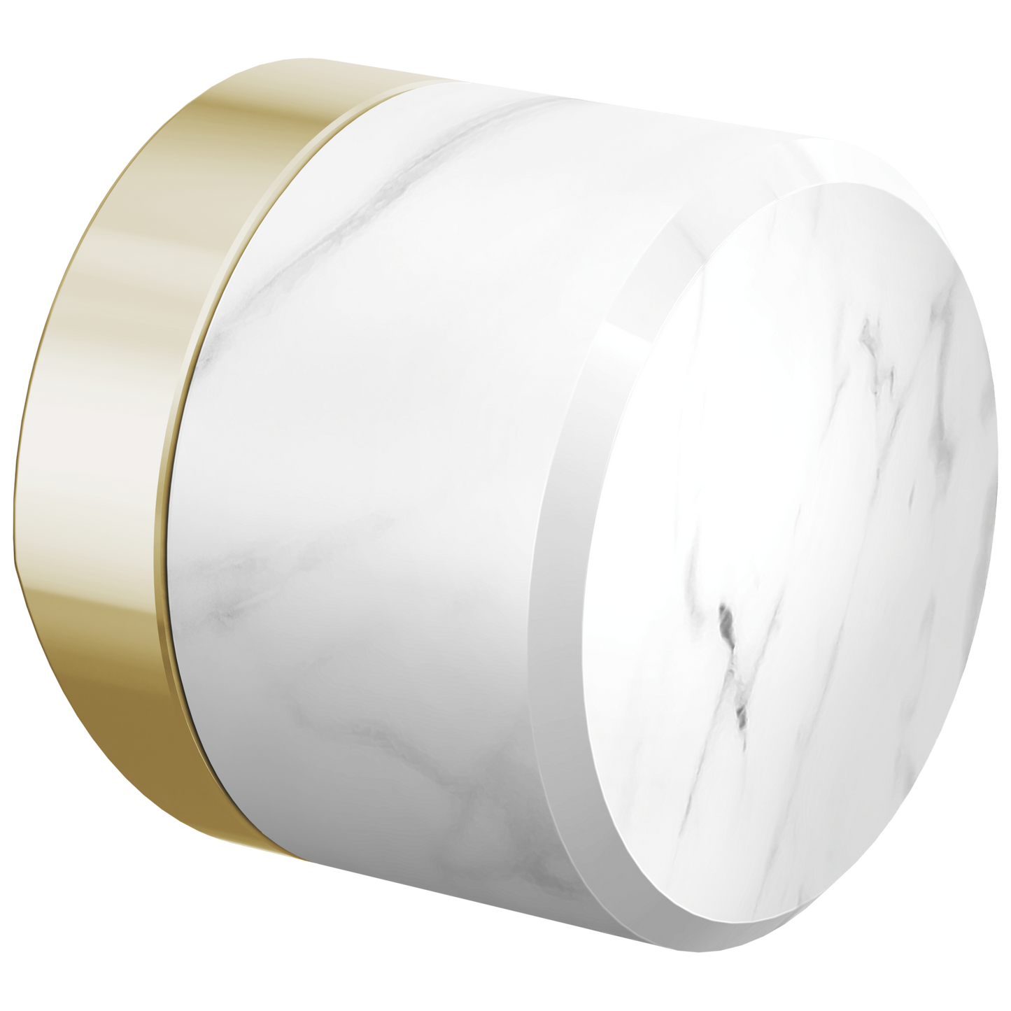 Brizo Odin HKK175 Kitchen Faucet White Marble Knob Handle Kit - Polished Nickel / Matte Black