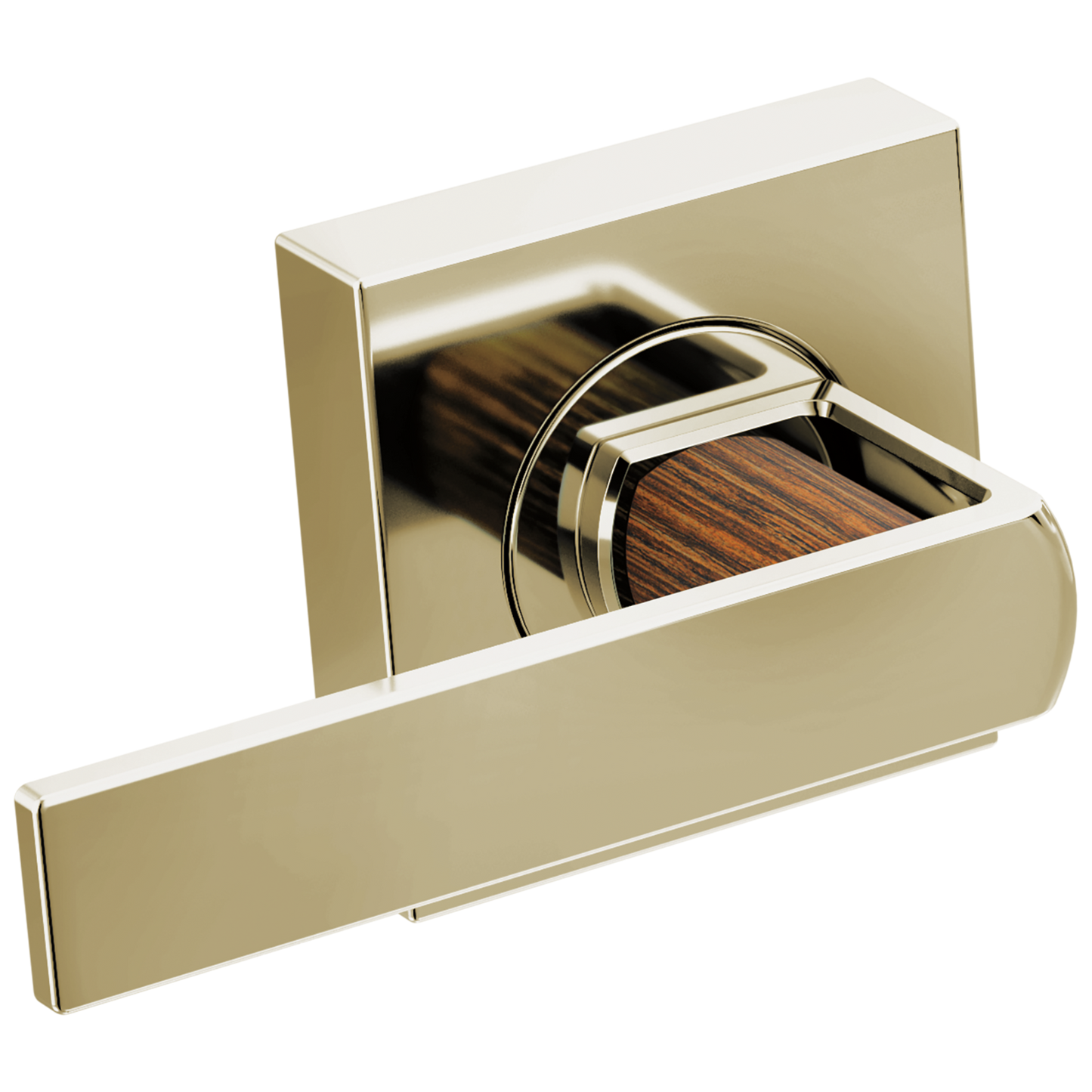 Brizo Frank Lloyd Wright HL70499 Two-Handle Wall Mount Tub Filler Gap Lever Handle Kit - Polished Nickel / Wood