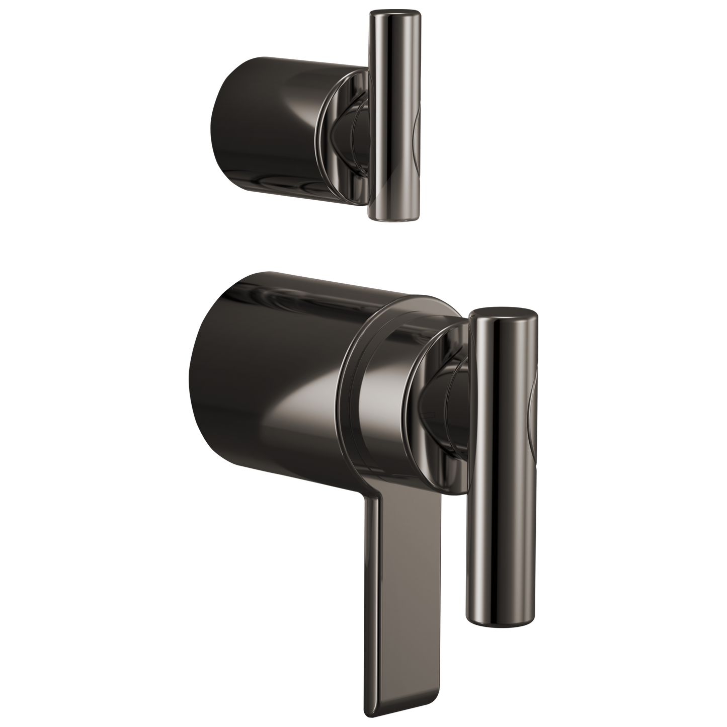Brizo Roccesco HL75110 TempAssure Thermostatic Valve With Integrated Diverter Lever Handle Kit - Brilliance Black Onyx
