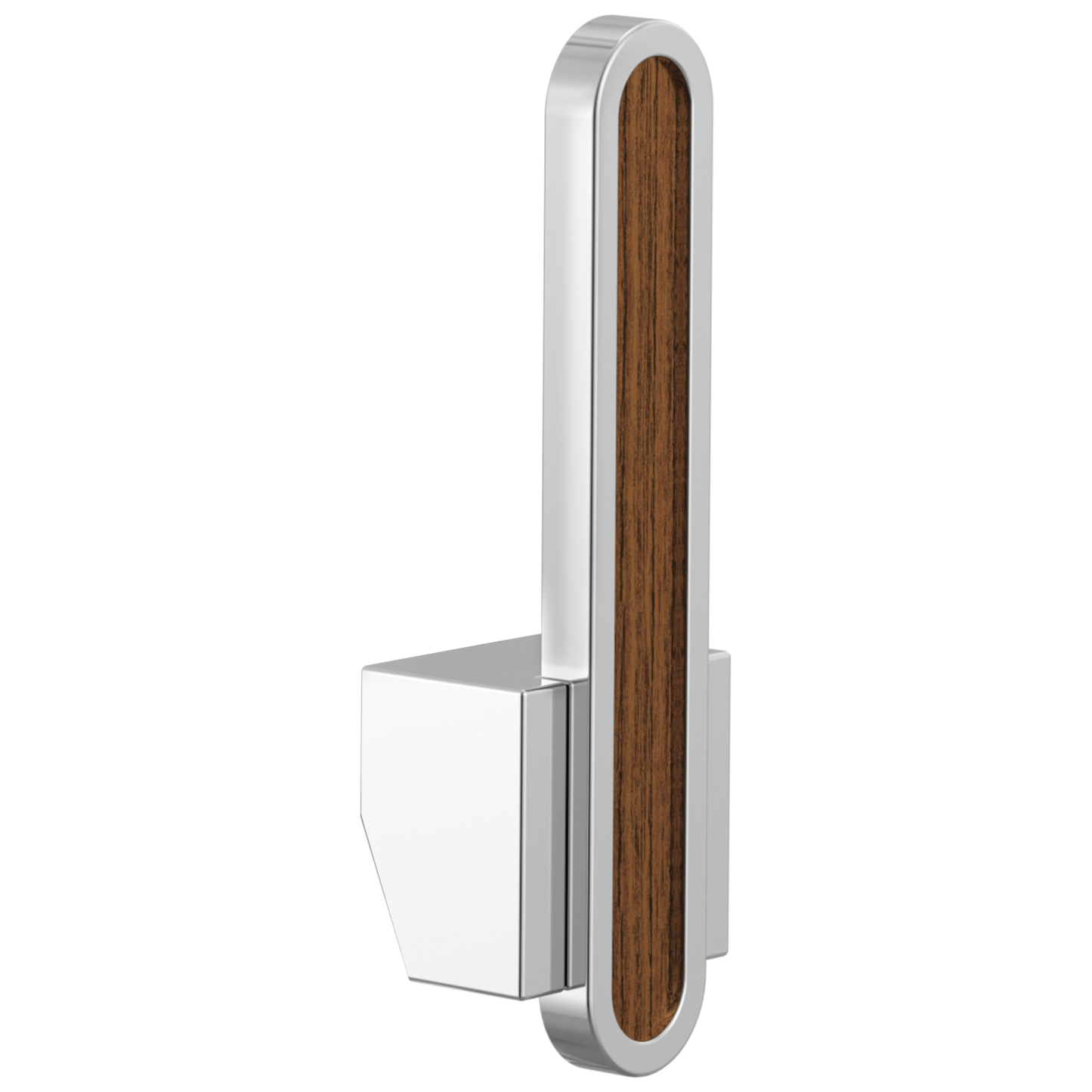 Brizo Frank Lloyd Wright HLK022 Pull-Down Kitchen Faucet Arc Lever with Wood Inlay Handle Kit​ - Polished Chrome / Teak Wood