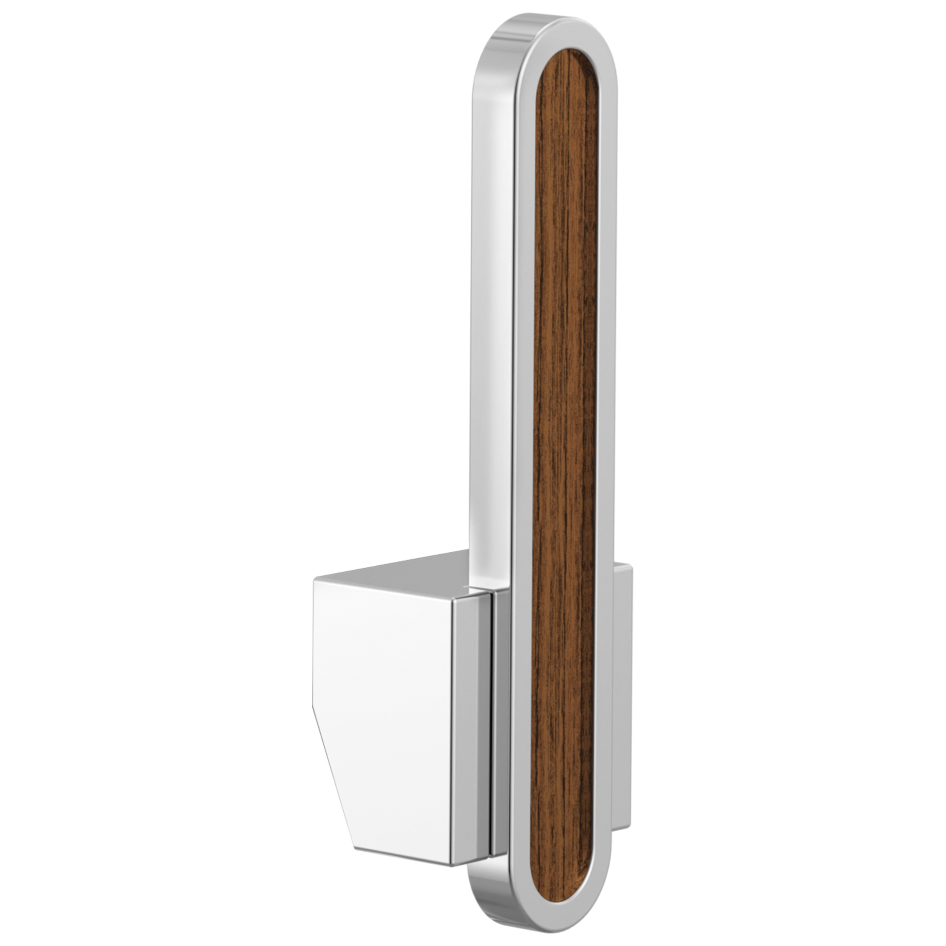 Brizo Frank Lloyd Wright HLK022 Pull-Down Kitchen Faucet Arc Lever with Wood Inlay Handle Kit​ - Polished Chrome / Teak Wood