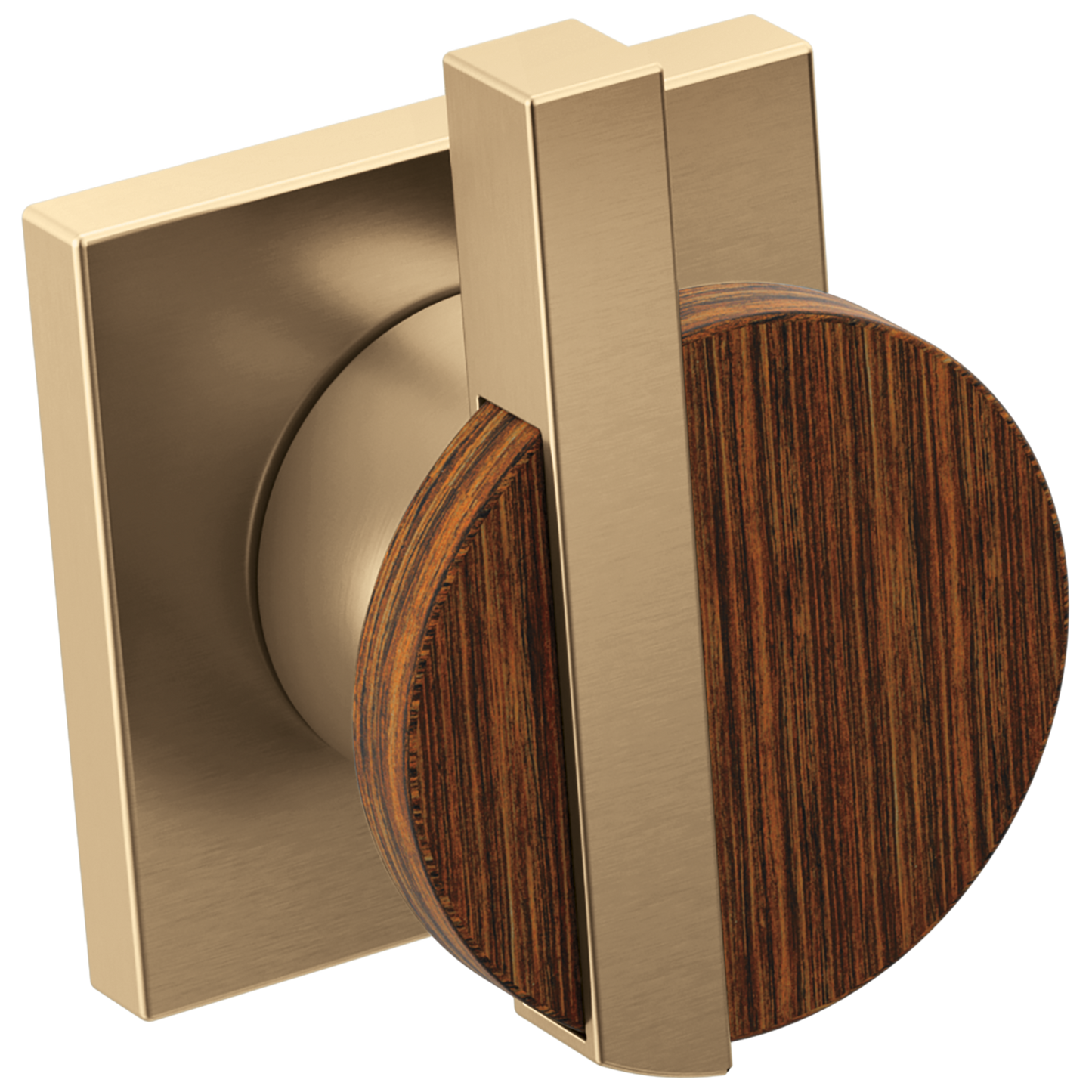 Brizo Frank Lloyd Wright HW70422 Two-Handle Wall Mount Tub Filler Lunar Handle Kit - Luxe Gold / Wood
