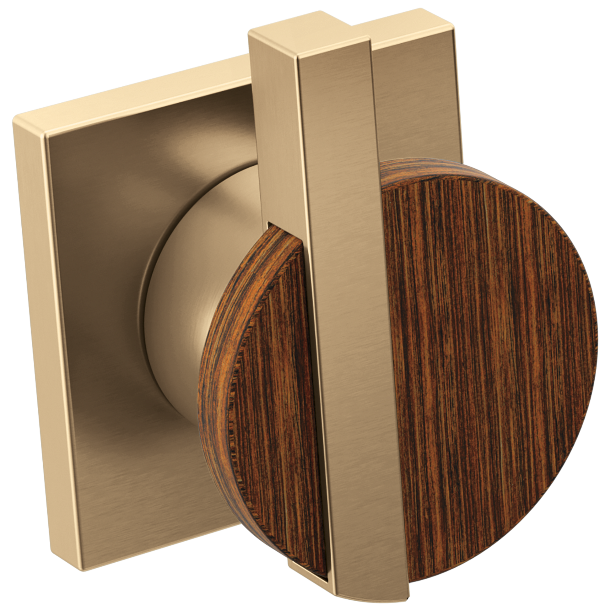 Brizo Frank Lloyd Wright HW70422 Two-Handle Wall Mount Tub Filler Lunar Handle Kit - Luxe Gold / Wood