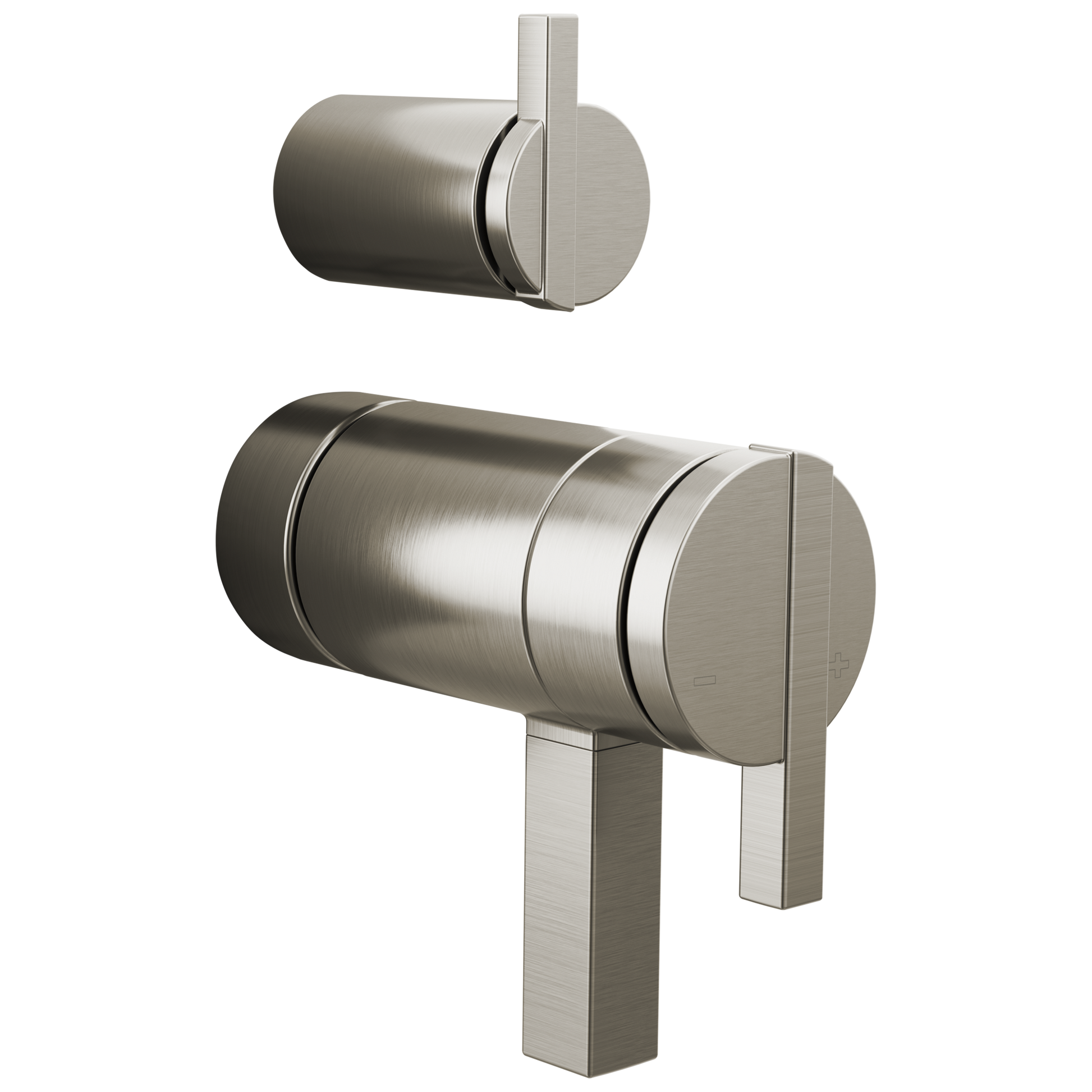 Brizo Frank Lloyd Wright HW7522 TempAssure Thermostatic Valve with Integrated Diverter Trim Lunar Handle Kit - Luxe Nickel