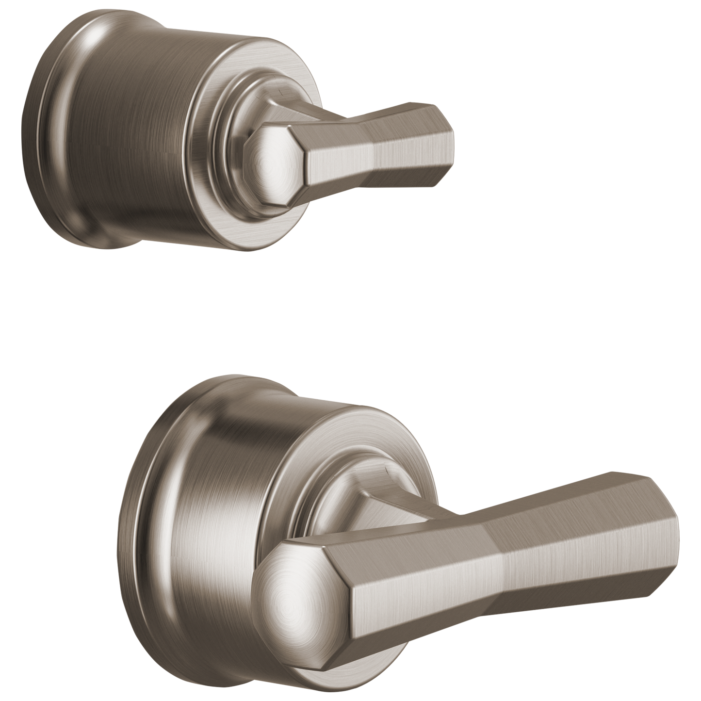 Brizo Beauclere HX75P65 Pressure Balance Valve with Integrated Diverter Trim Cross Handle Kit - Luxe Nickel
