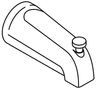 KOHLER K-85555 Spout, Ips Diverter Bath