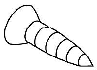 KOHLER K-1019386 Screw, 6-20 X .50 Hex Flat Hd Tap Ss