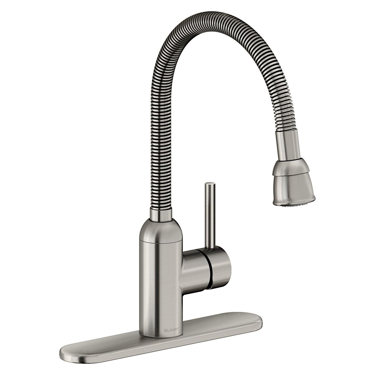Elkay Pursuit Laundry/Utility Faucet with Flexible Spout Forward Only Lever Handle Lustrous Steel