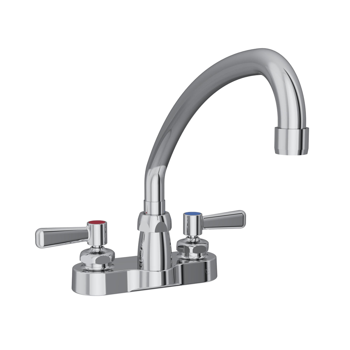 Elkay 4" Centerset with Exposed Deck Faucet with 10" Arc Tube Spout 2" Lever Handles
